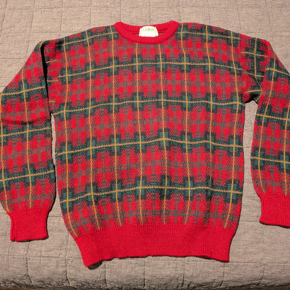 Vintage LL Bean Wool Sweater US Made Mens Medium